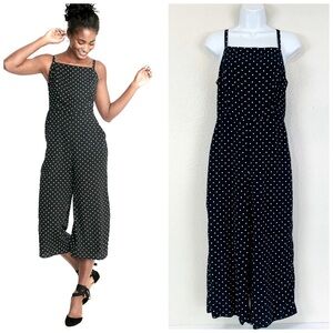 Old Navy Black and White Polka Dot Jumpsuit